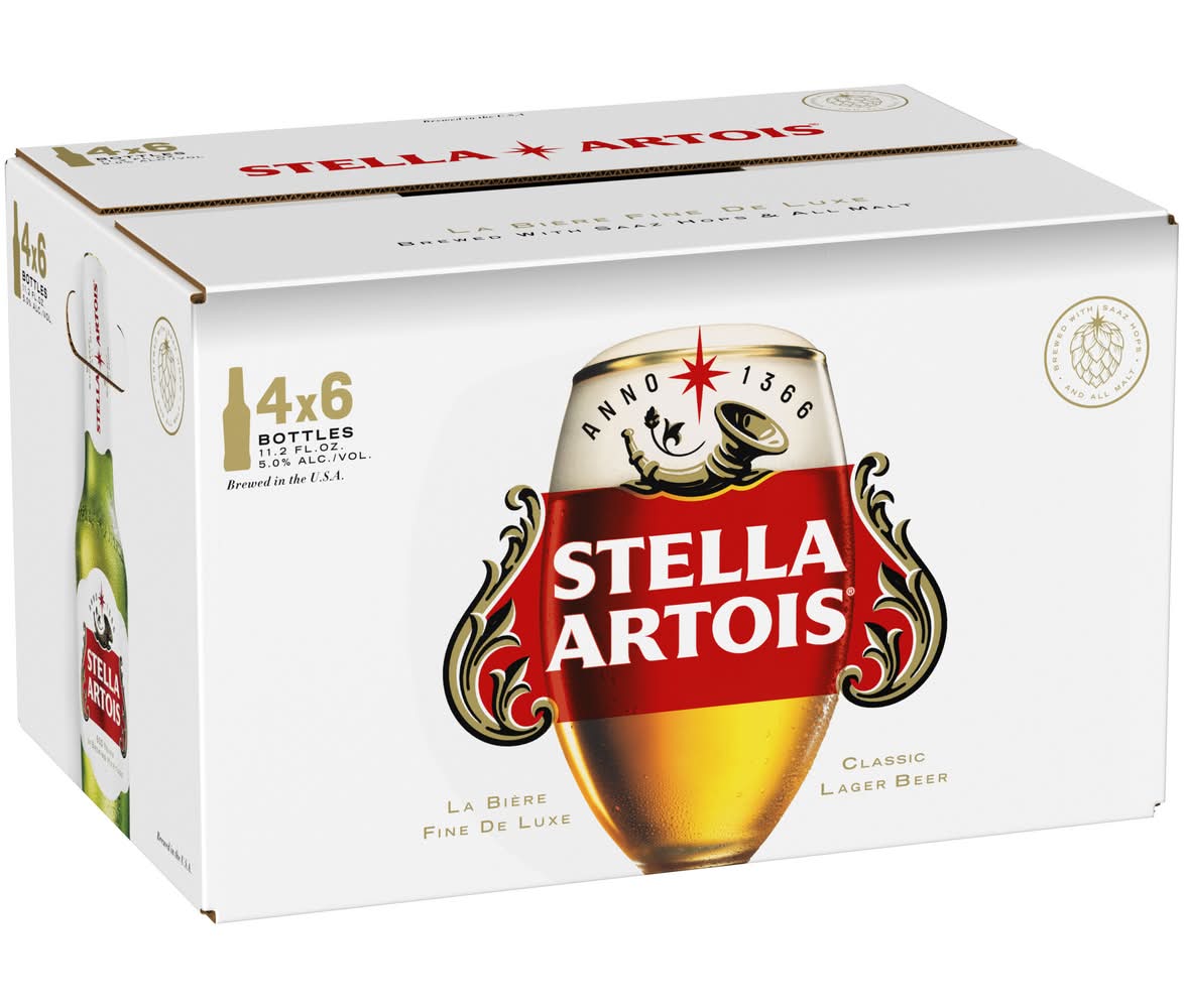 Stella Artois Premium Lager Beer (6 x 11.2 fl oz)
