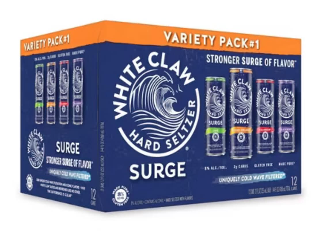 White Claw Hard Seltzer Surge Variety pack (12 oz, 12 ct)