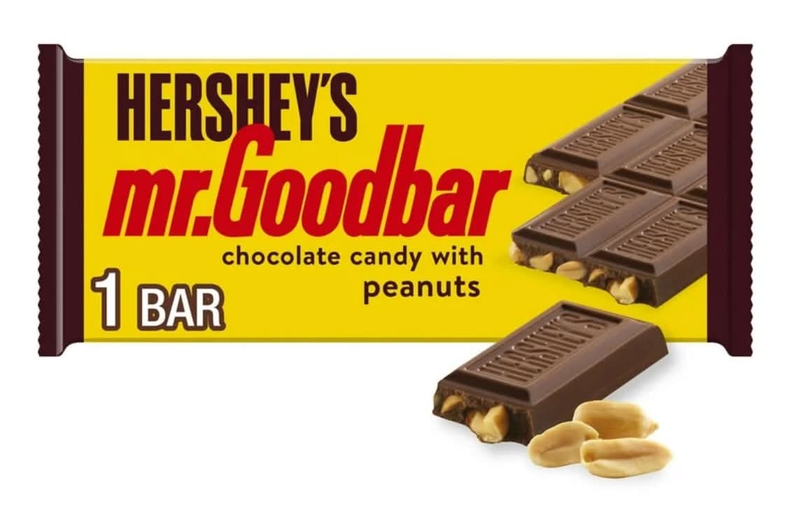Hershey's Mr. Goodbar Chocolate Candy Bars, Peanuts (0.45 oz, 5 ct)