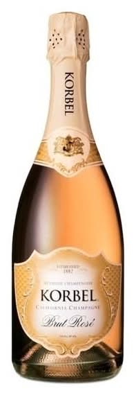 Korbel California Champagne Brut Rosé Wine (750 ml)