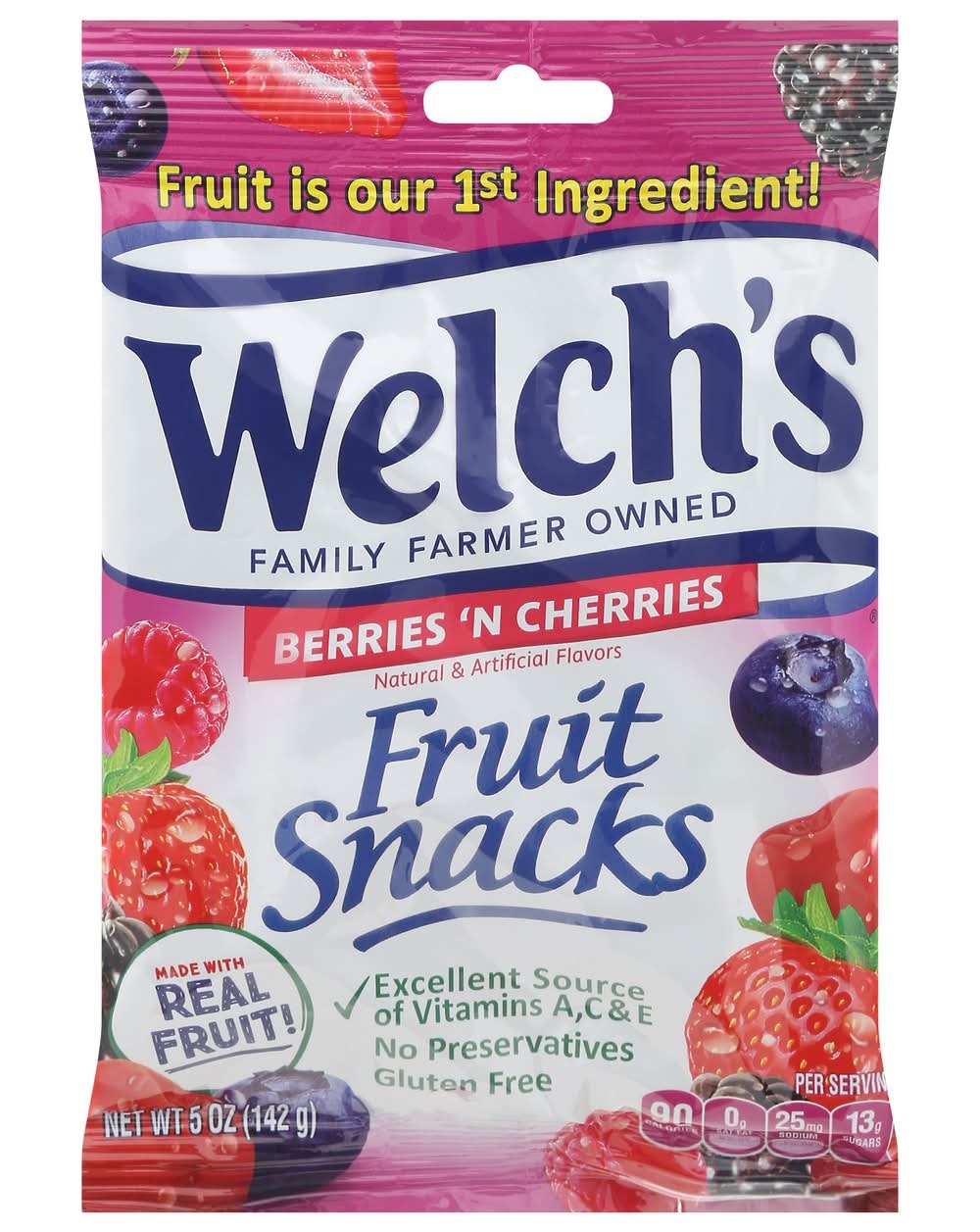 Welch's Fruit Snacks, Berries 'N Cherries (5 oz)