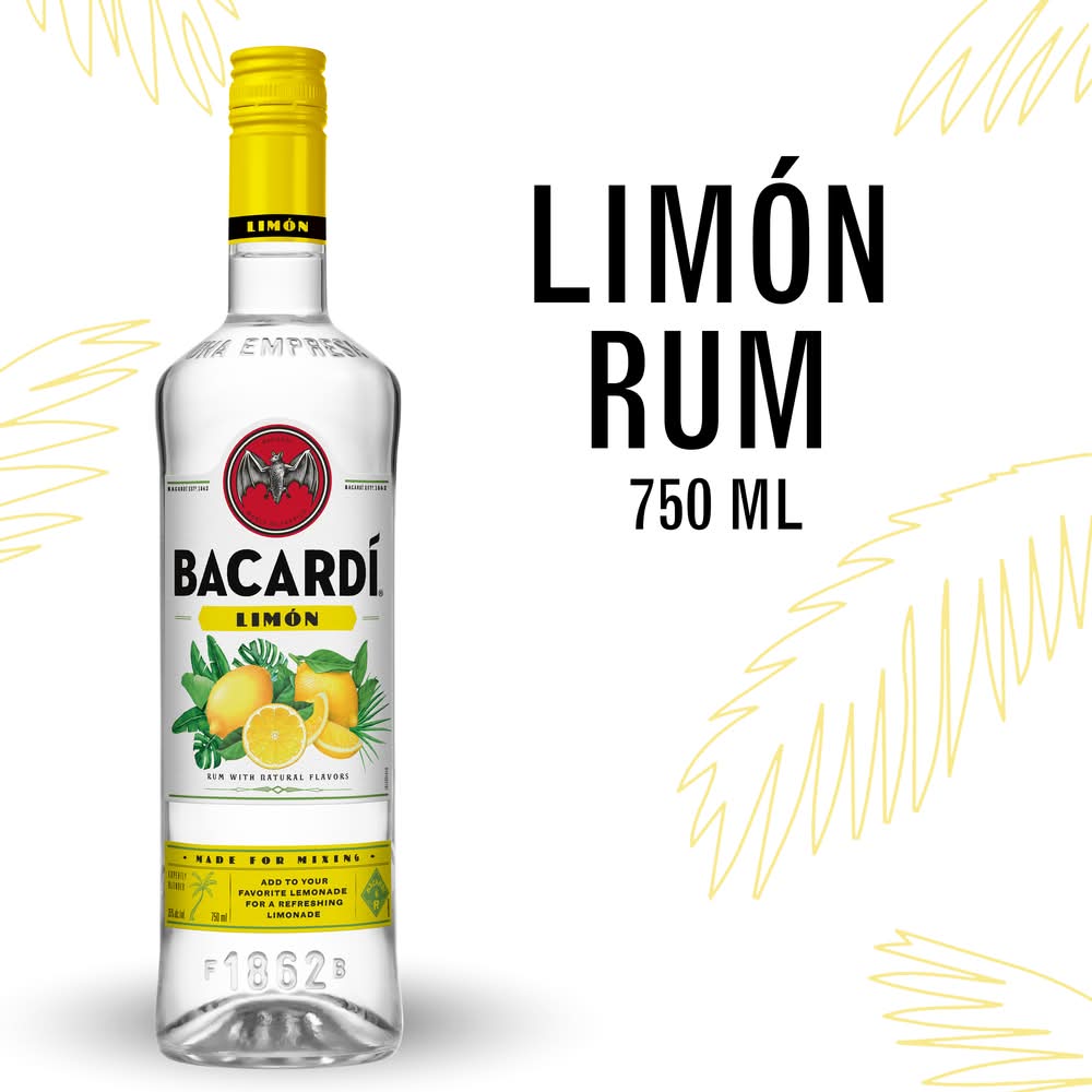 Bacardí Flavored White Rum, Limon (750 ml)