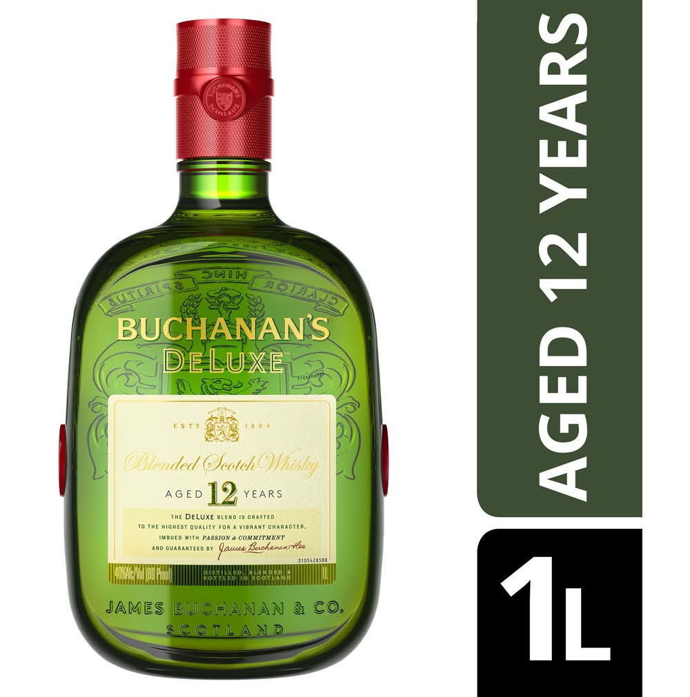 Buchanan's Deluxe Blended Scotch Whisky Aged 12 Years (1 L)