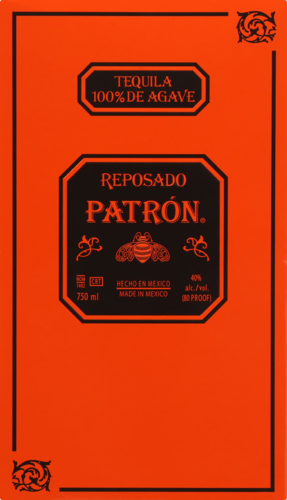 PATRÓN 100% De Agave Reposado Tequila (750 ml)