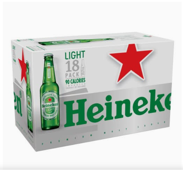 Heineken Premium Light Lager Beer (18 x 12 fl oz)