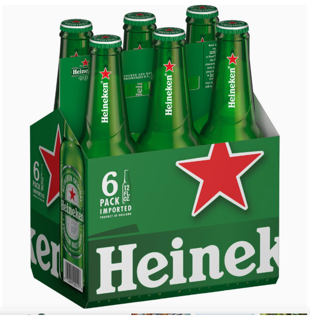 Heineken Original Premium Lager Beer (6 x 12 fl oz)