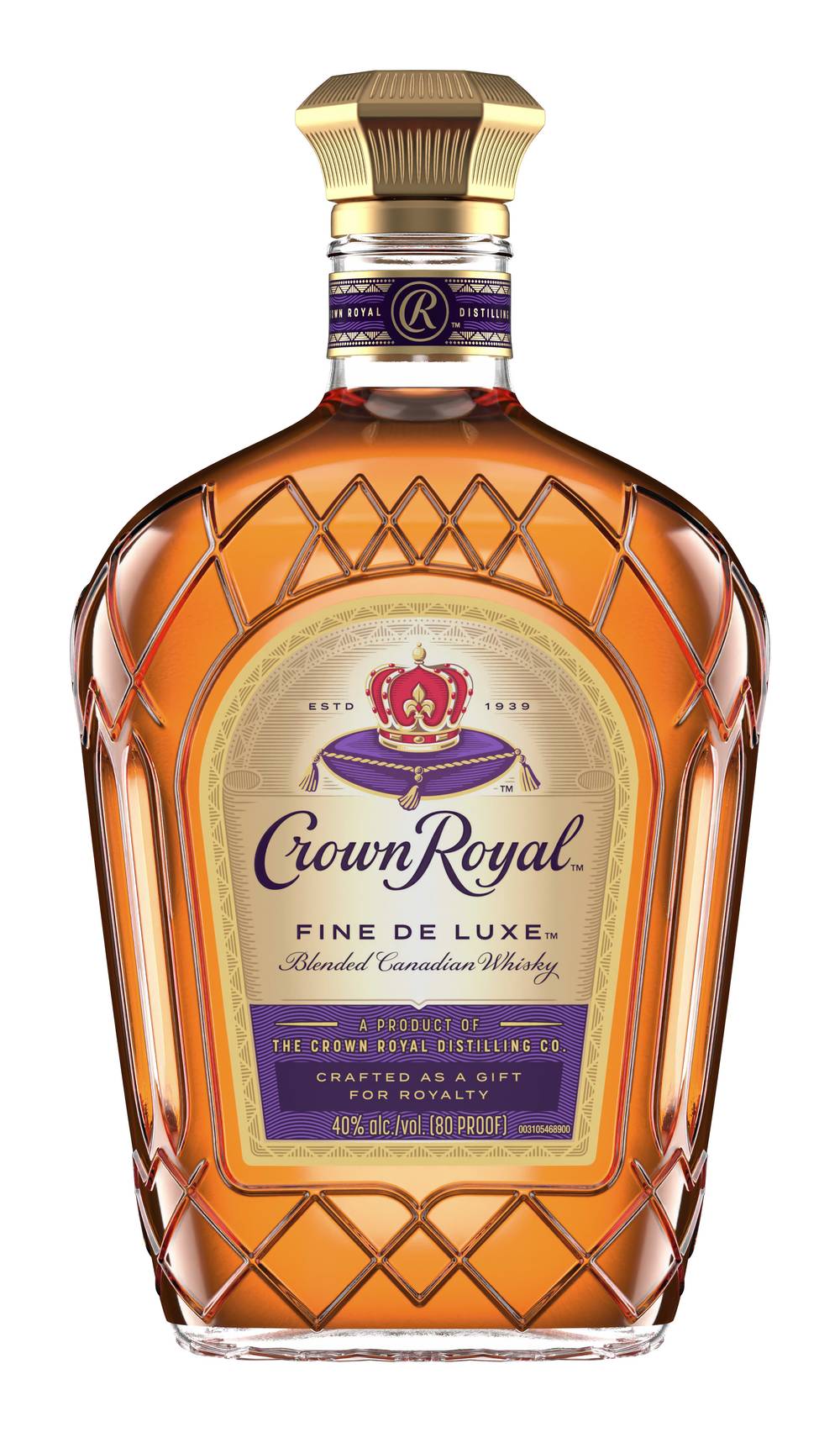 Crown Royal Fine De Luxe Blended Canadian Whiskey, Oak & Vanilla (1 L)