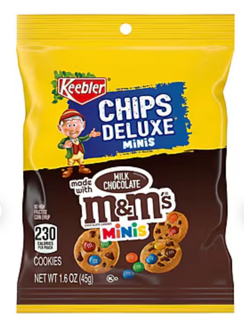 Keebler M&M's Chips Deluxe Minis, Milk Chocolate (1.6 oz)