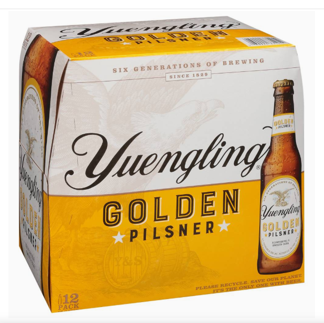 Yuengling Golden Pilsner Beer (12 x 12 fl oz)