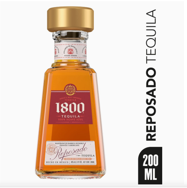 1800 100% Agave Azul Reposado Tequila (200 ml)