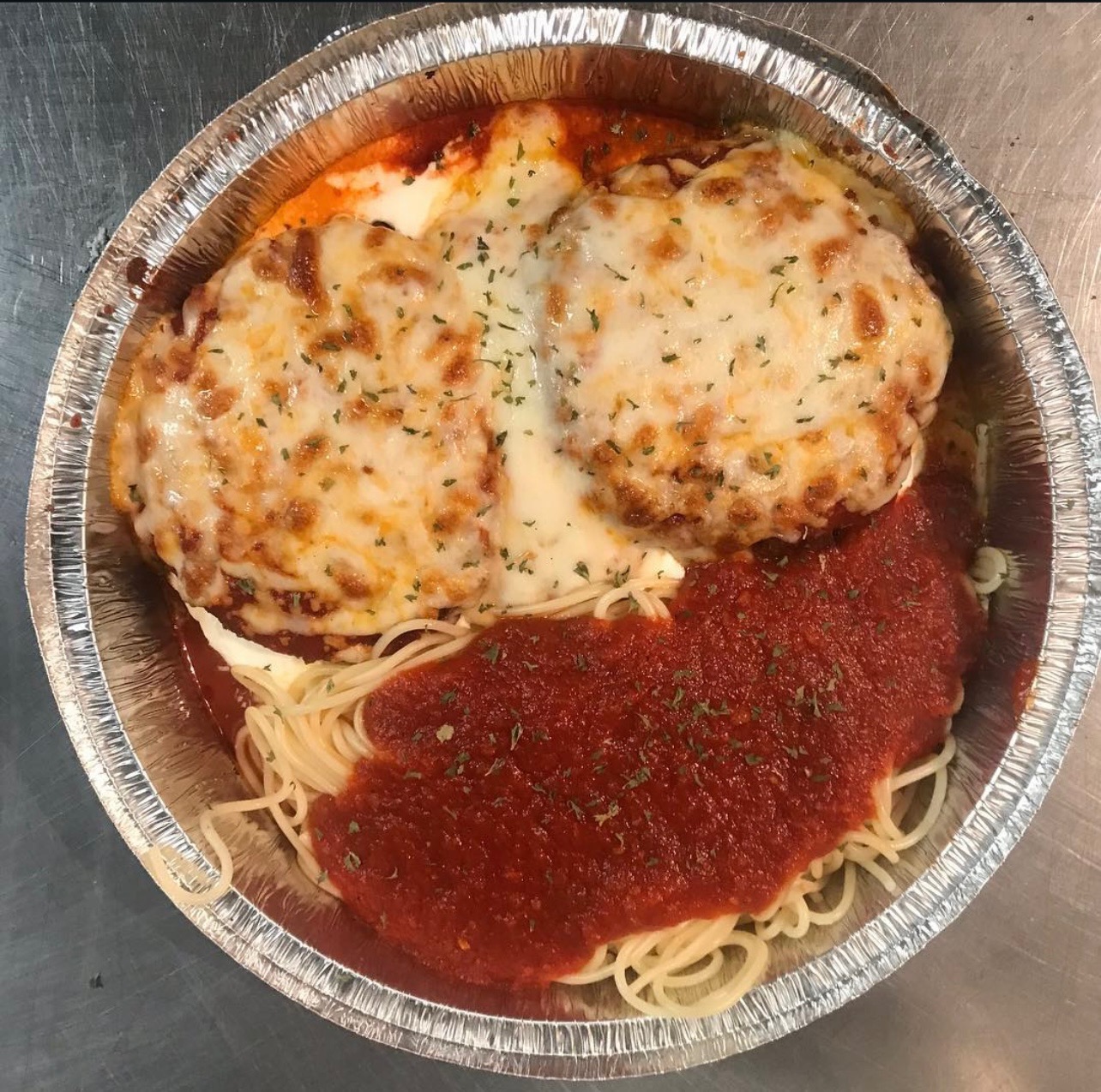 Eggplant Parmigiana - 3 Rolls/ Sd Salad