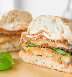 Eggplant Parmigiana Sandwich