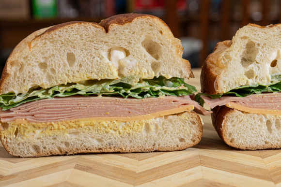 Bologna, Egg & Swiss Sandwich