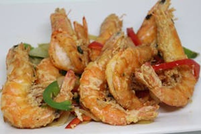 S67. Crispy Shrimp Stir-Fried with Garlic, Salt & Pepper
