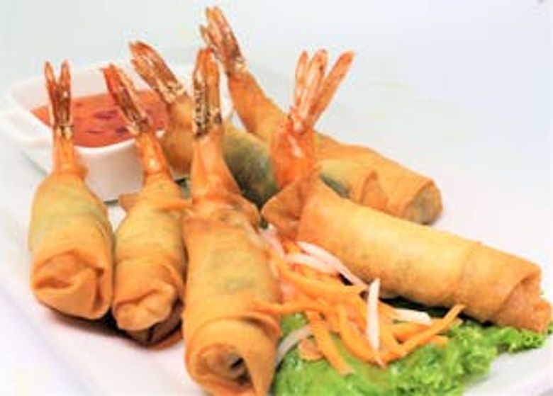 A12. Fried Rocket Shrimp (6 Tom Hoa Tien)