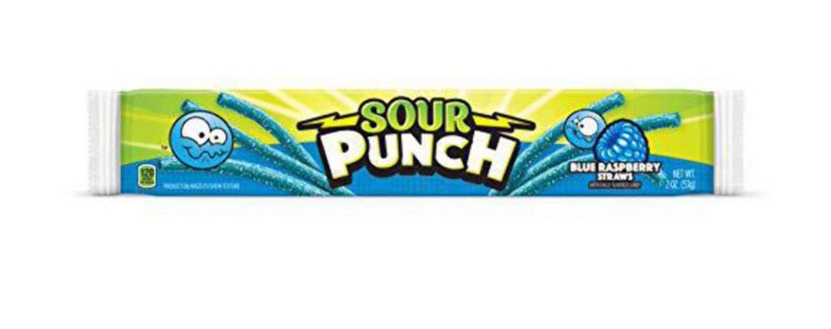 Sour Punch Blue Raspberry Straws