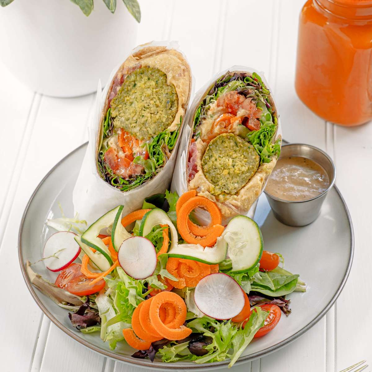 Hummus & Falafel Veggie Wrap