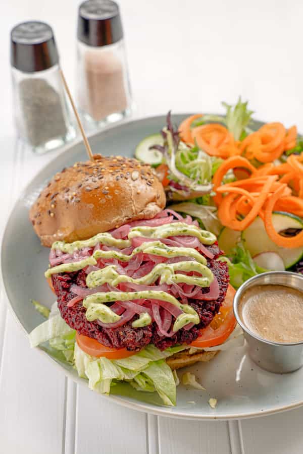 Lentil-Beet & Walnuts Burger