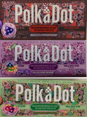 Polka Dot Mushroom Chocolate Bar