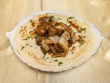 Hummus with Mushrooms and Sautéed Onions