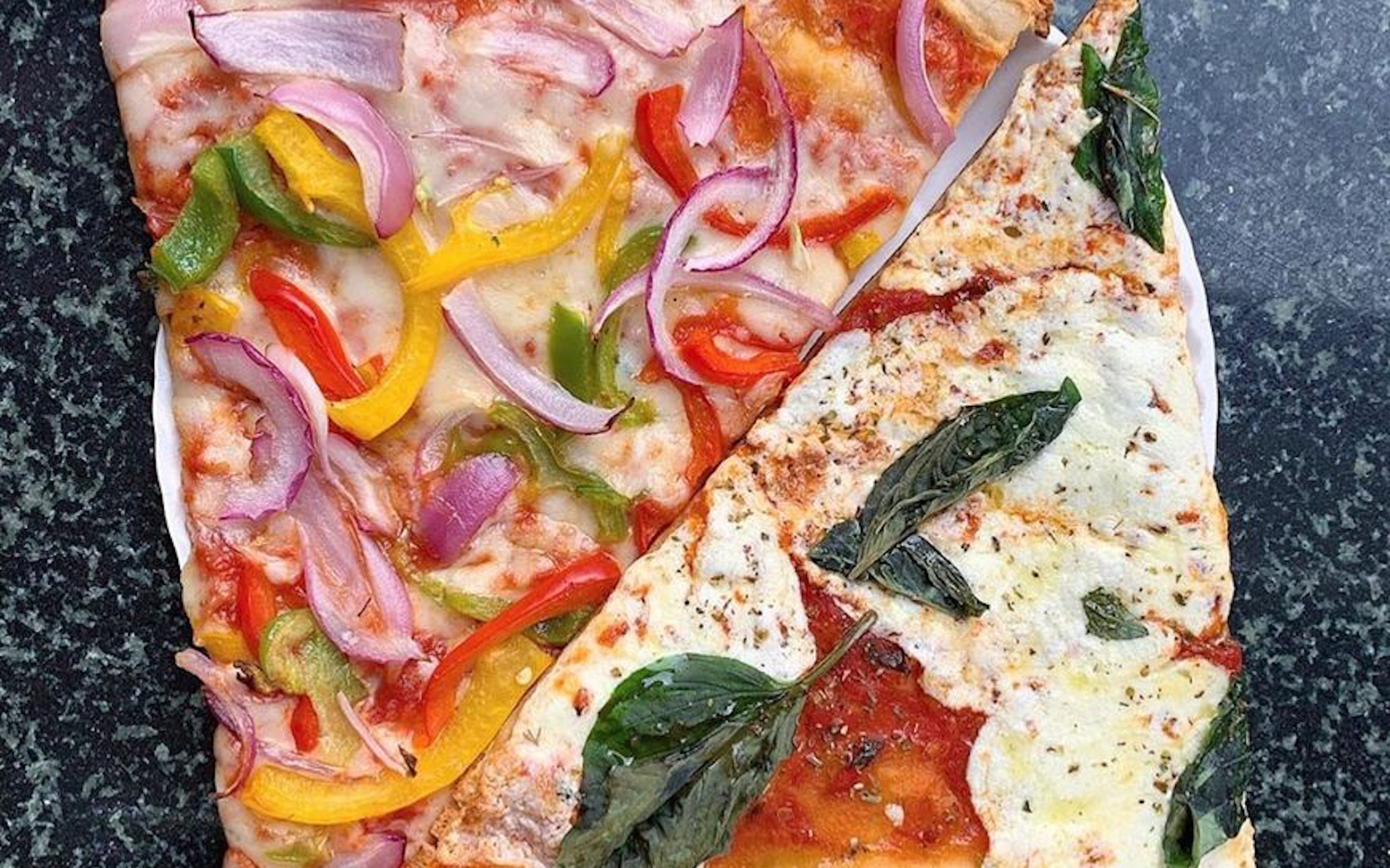 Two Toppings Pizza Slice