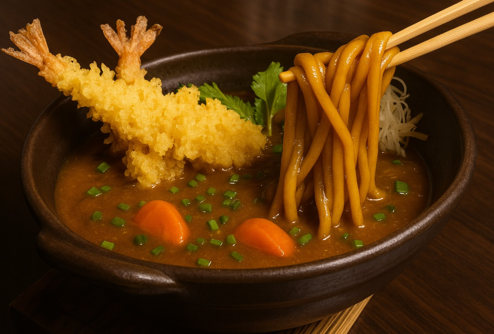Shrimp Tempura Curry Soup