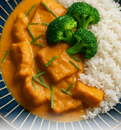 Crispy Tofu & Vegetable Curry Don