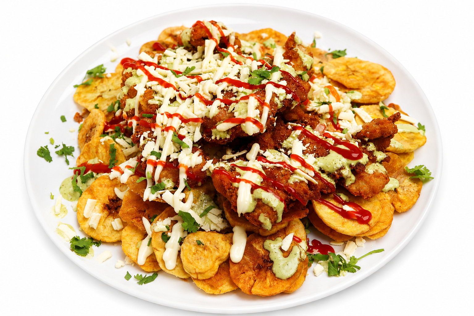 Pechuguitas con Tajadas — Chicken Tender Bites with /fried Plantains