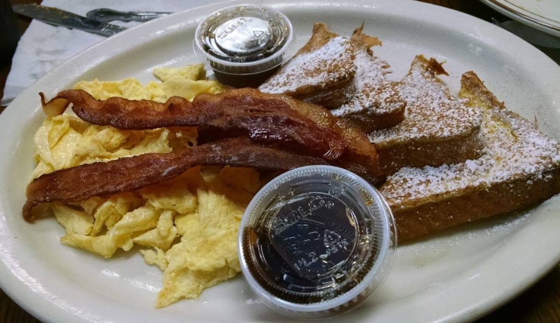 French Toast with Two Eggs and Choice of Meat