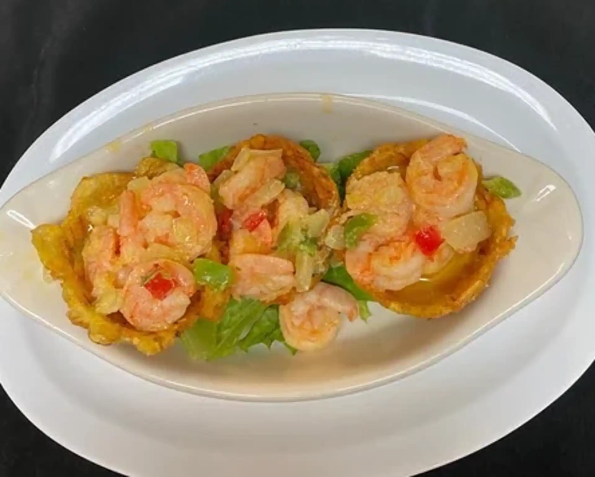 Tostones Rellenos Camaron