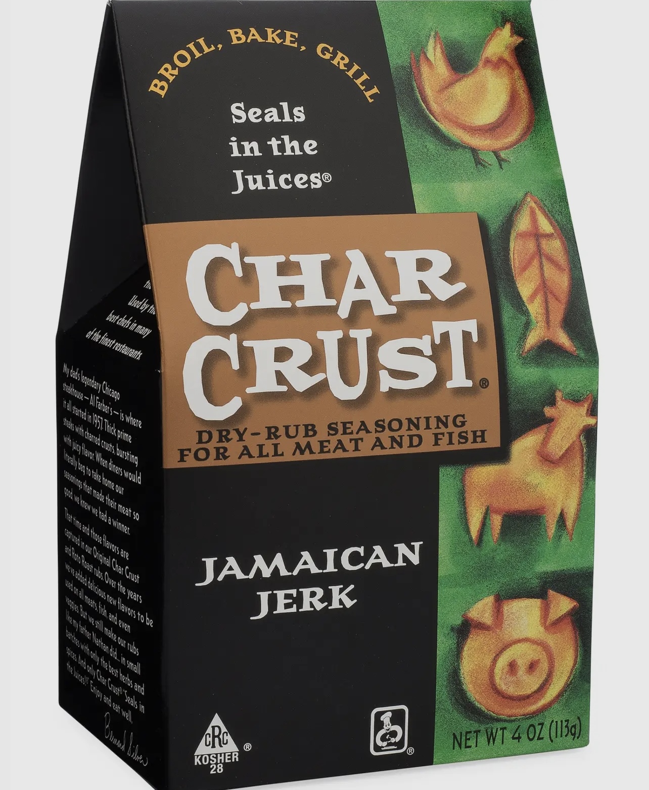 Char crust dry rub seasoning Jamaican Jerk