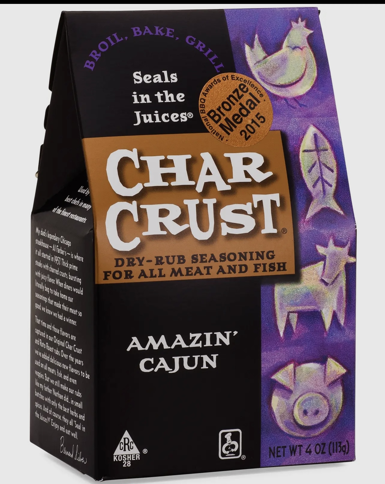 Char crust dry rub seasoning amazin Cajan