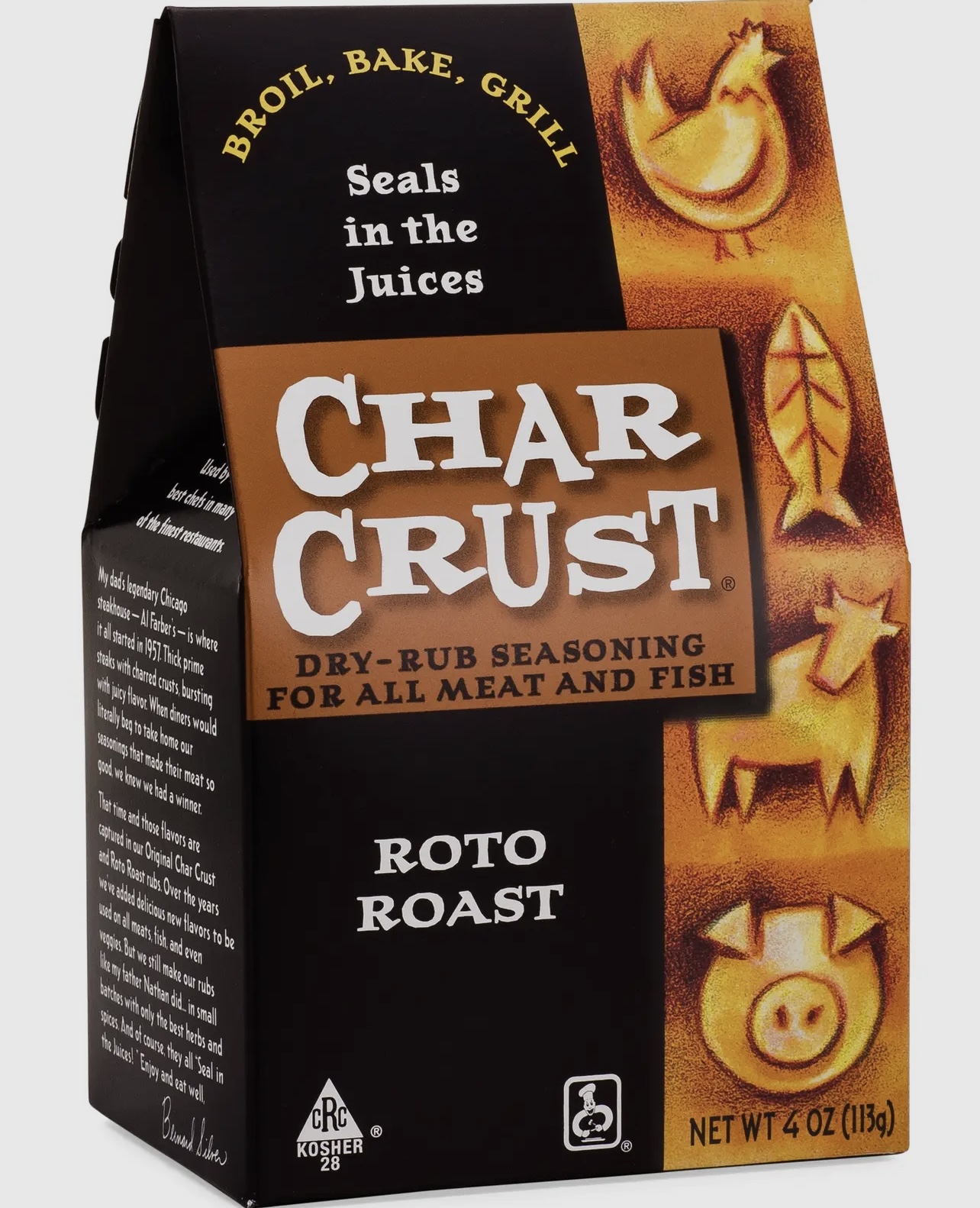 Char crust dry rub seasoning Roto Roast