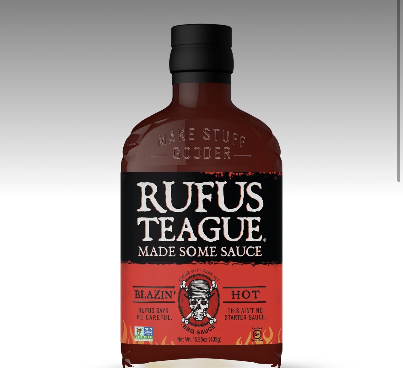 Rufus Teague blazin’ hot bbq sauce