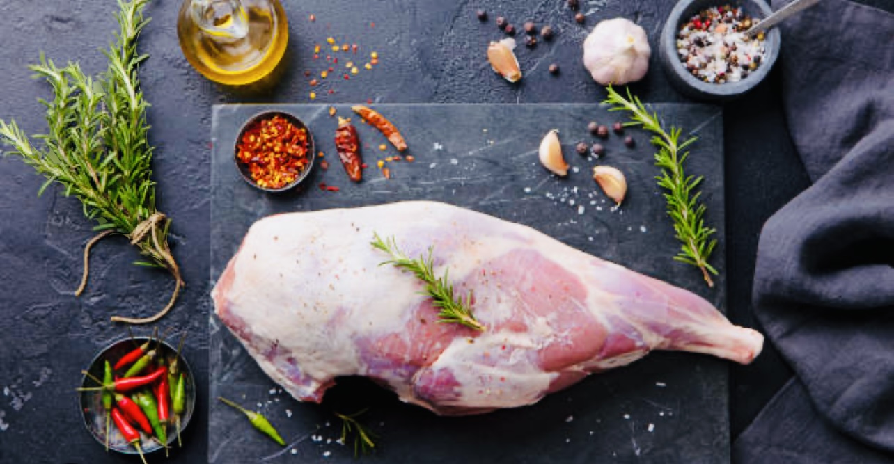 Bone in lamb leg