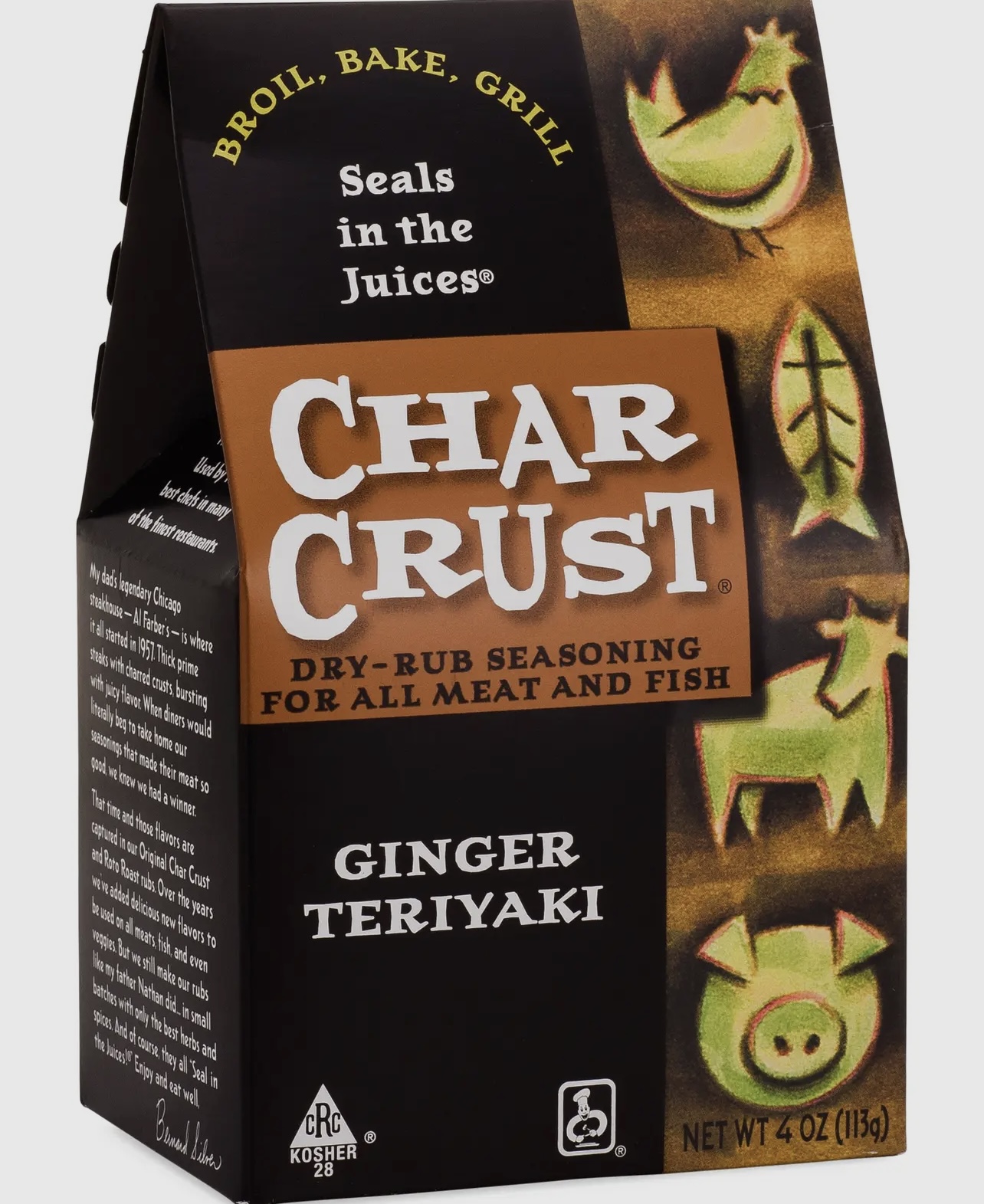 Char crust dry rub seasoning ginger Teriyaki