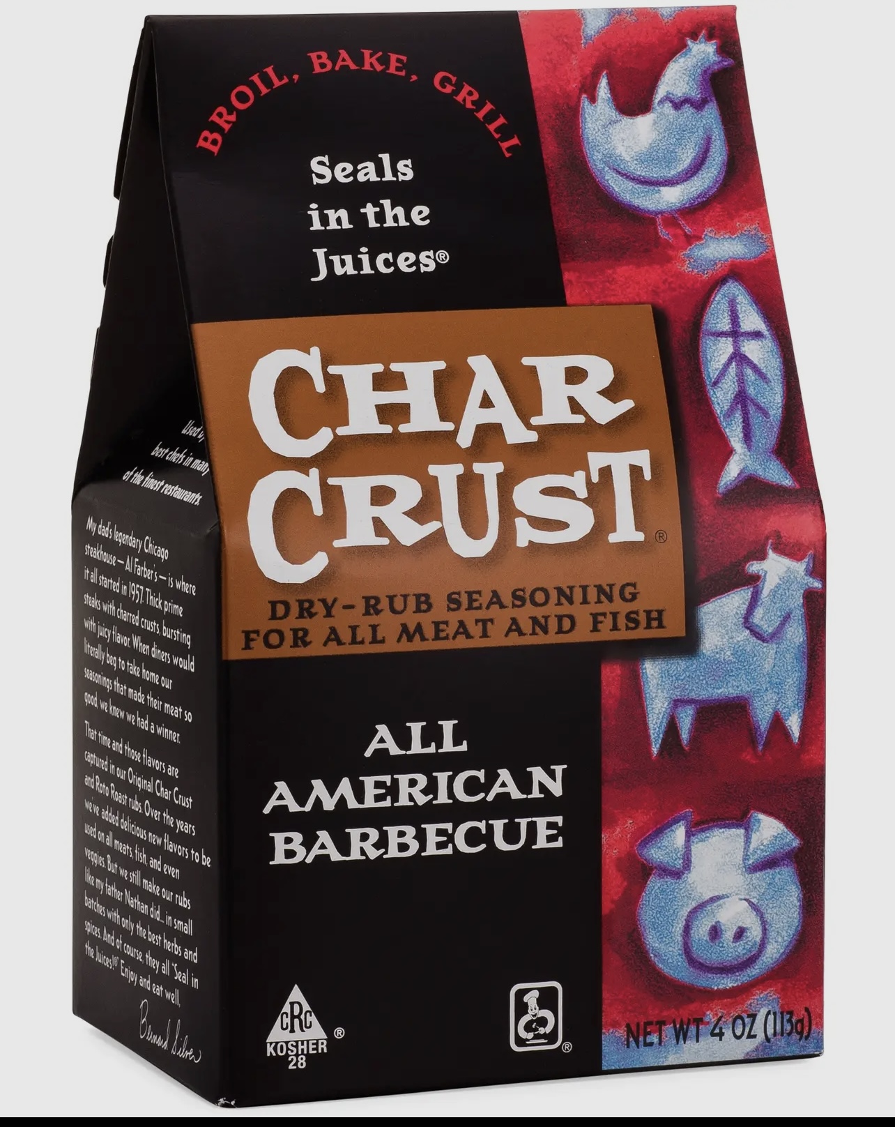 Char crust dry rub seasoning all American