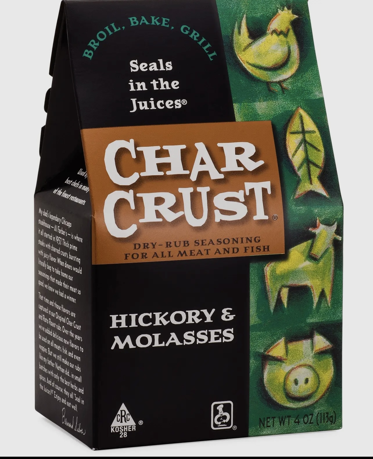 Char crust dry rub seasoning Hickory & Molasses