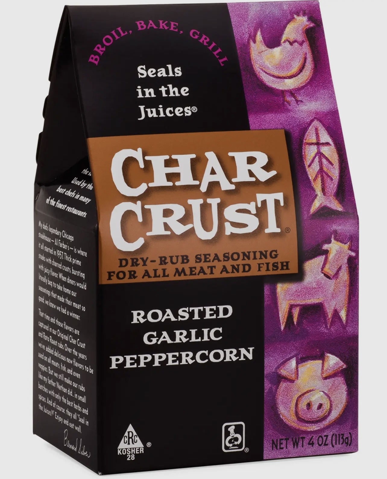 Char crust dry rub seasoning Roasted Garlic Peppercorn