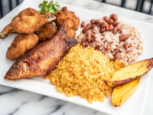 Fried Chicken Or Fish Plate