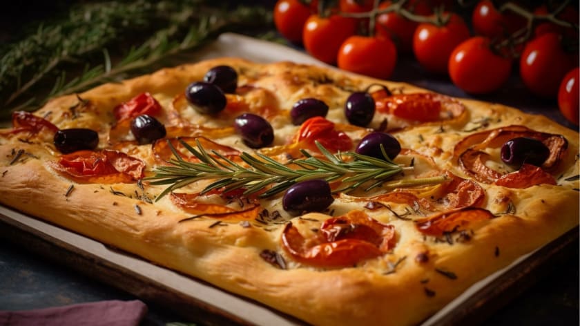 Square Pizza with Buffalo Chicken
