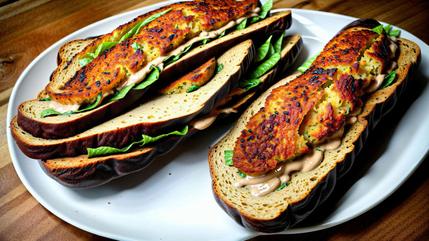 Eggplant Parmigiana Sandwich