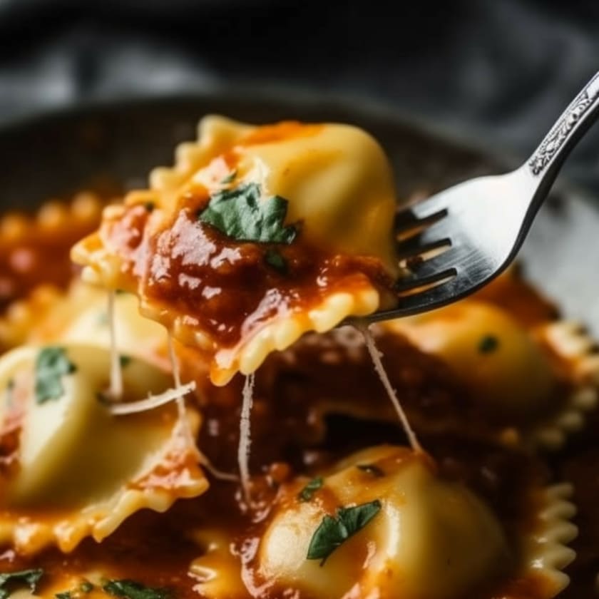 Lobster Ravioli Marinara Pasta