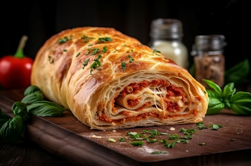 Vegan Chicken Cutlet Stromboli with Vegan Cheese