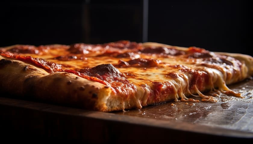 Square Pizza With Pepperoni