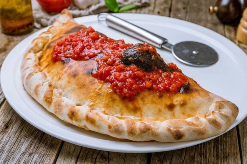 Mushroom and Cheese Calzone