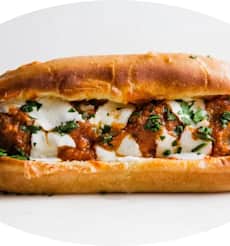 Meatball Parmesan Sandwich