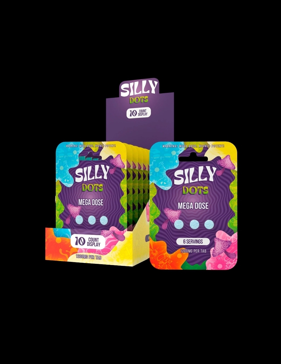 Silly Dots Mega Dose 1200-1800mg Tab 3ct from Cloud 9Five4 in Fort  Lauderdale for delivery and pickup