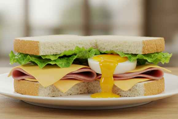 Ham, Egg and Cheese Sandwich