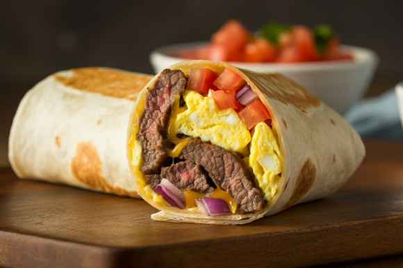 Steak, Egg and Cheese Burrito